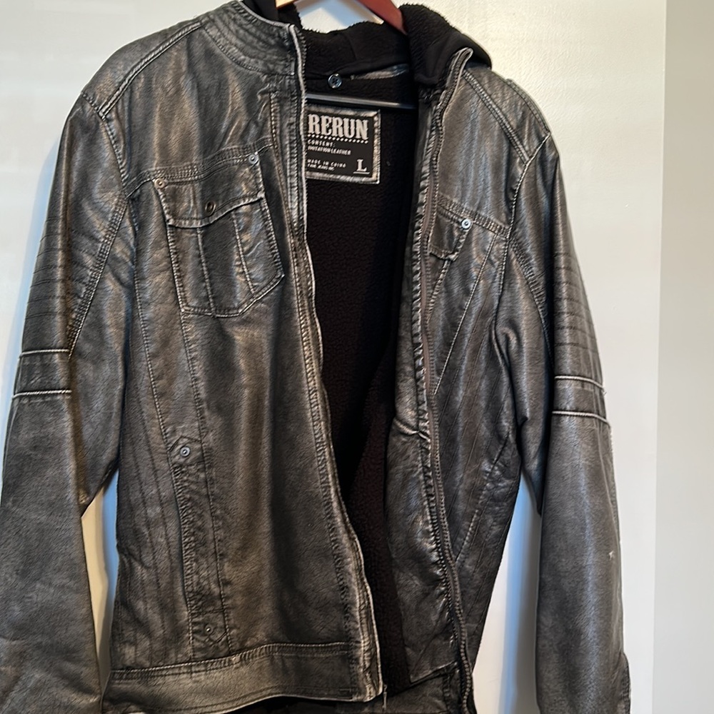 Rerun leather jacket large